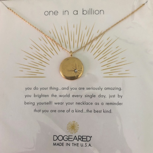 Dogeared Jewelry Dogeared Gold Plated One In A Billion Sparkle Disc